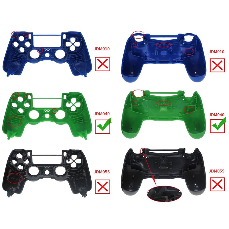 WPS Chrome Controller Case Collection Full Housing Shell + Full Buttons for PS4 PlayStation Slim Pro (JDM-040) Controller (Chrome Gold) - Image 2